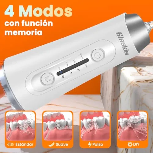 Glaskim ▫️ Irrigador Oral Portátil - Irrigador Dentário Sem Fios Profissional com 4 Modos 3