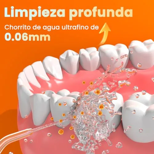Glaskim ▫️ Irrigador Oral Portátil - Irrigador Dentário Sem Fios Profissional com 4 Modos 5