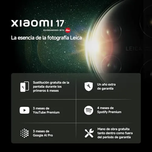 Xiaomi ▫️ 17 – Smartphone de 12+512 GB, preto, com lentes óticas Leica Summilux 2