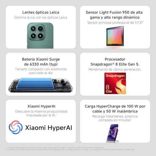 Xiaomi ▫️ 17 – Smartphone de 12+512 GB, preto, com lentes óticas Leica Summilux 3