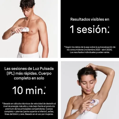 Braun ▫️ Depiladora Smart IPL Skin i·expert com luz pulsada, PL7442, Branco/Bronze 4