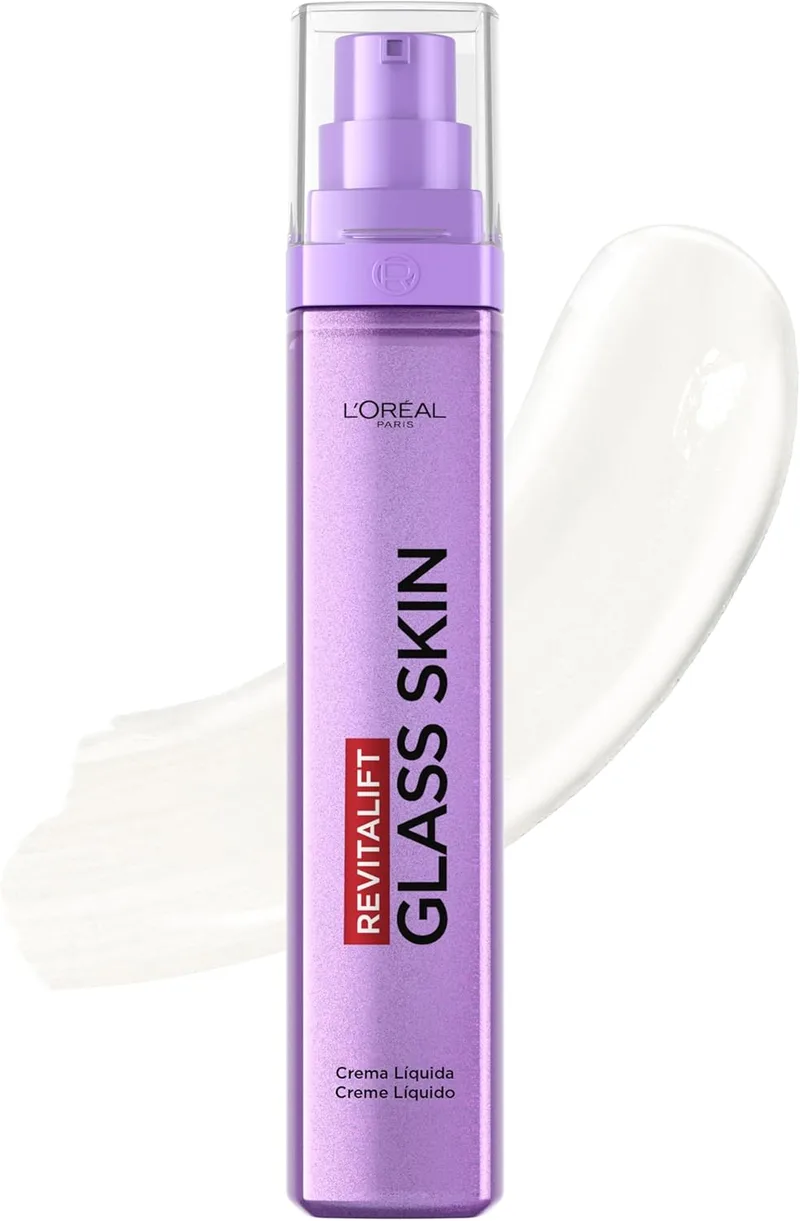 L'Oreal Paris ▫️ L'Oréal Paris Revitalift Filler Creme Líquido para Pele de Vidro, Ácido Hialurónico e Vitamina Cg, Efeito Pele de Vidro, Hidrata e Ilumina até 100H, Suaviza as Linhas e Encolhe, Inspirado nos cosméticos coreanos 50ml
