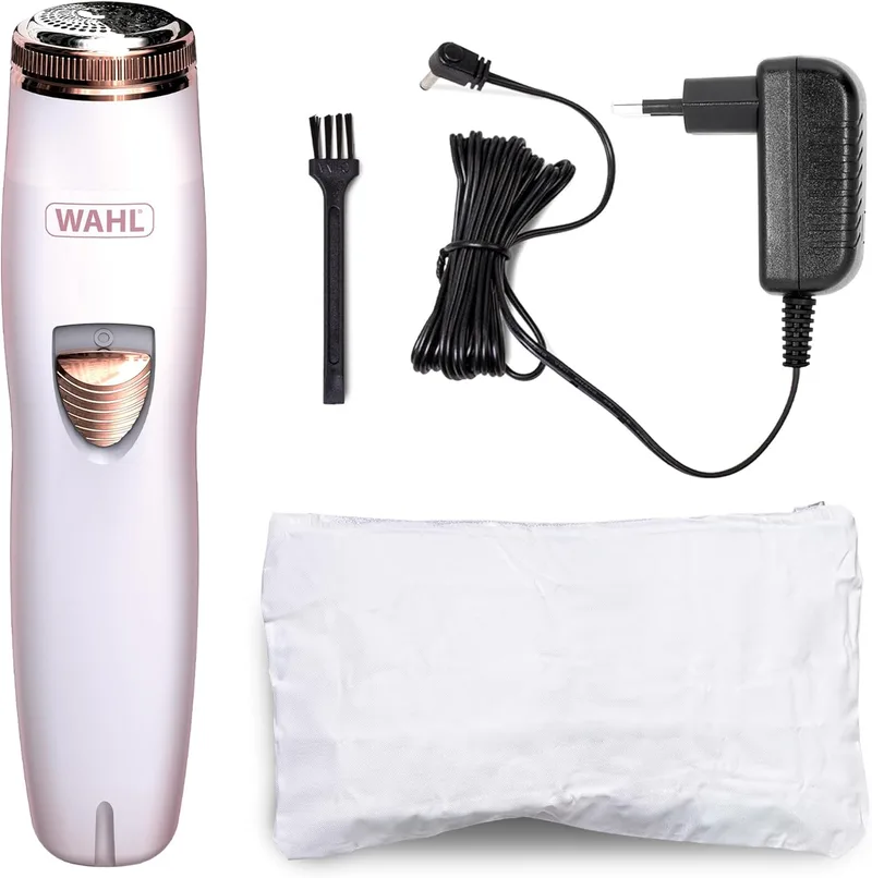 Wahl ▫️ Facial Hair Remover, depiladora facial para mulheres, depiladora para o lábio superior, bochechas e queixo, máquina de barbear rotativa, remove pêlos finos, recarregável