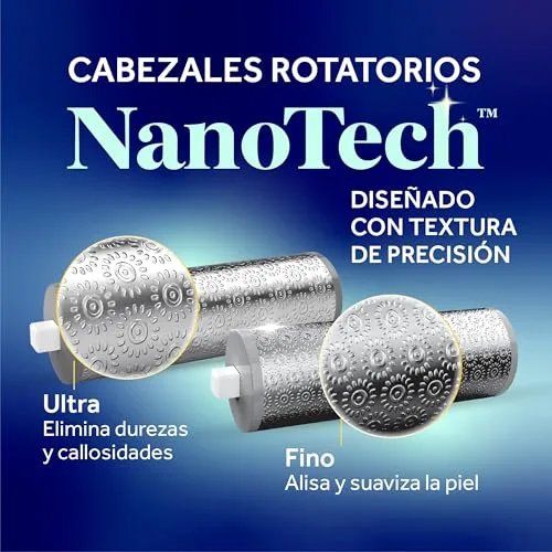 Dr. Scholl's ▫️ Pedi Perfect Pro – Pedicure Elétrica Profissional para os Pés – Elimina calos e callosidades, lima elétrica para calcanhares, fresa recarregável e à prova de água, 3 cabeças, recolhedor de pó 4
