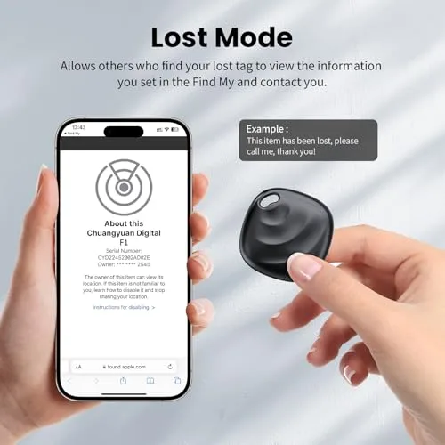 Hoxe ▫️ Tracker Tags - 4 unidades (apenas para iOS), Air Smart Tag para chaves e bagagem 6