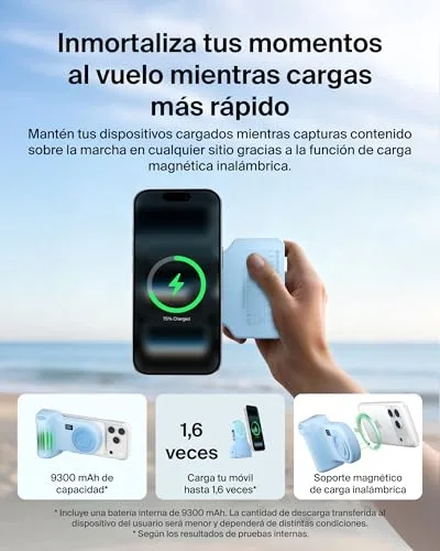 Belkin ▫️ Stage PowerGrip - Suporte magnético para câmara com bateria de 9300 mAh, azul 4