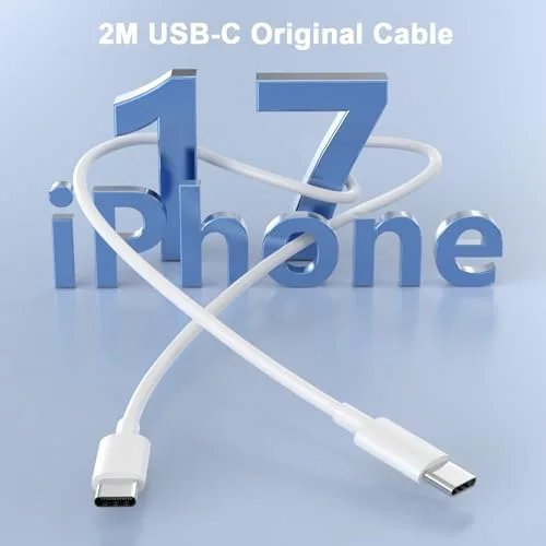 lezaface ▫️ Conjunto de 2 carregadores USB-C, 40 W, tomada USB-C, adaptador de corrente tipo C PD+QC, de parede dupla, tomada tipo C, carregador rápido para iPhone 17, 16, 15 Pro Max 5