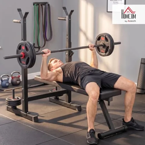 HOMCOM ▫️ Banco de Musculação Multifuncional Dobrável para Supino, 220 kg 2