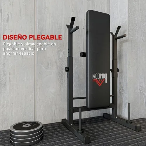 HOMCOM ▫️ Banco de Musculação Multifuncional Dobrável para Supino, 220 kg 4