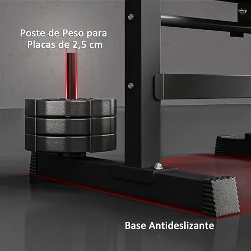 HOMCOM ▫️ Banco de Musculação Multifuncional Dobrável para Supino, 220 kg 6