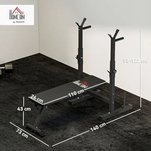 HOMCOM ▫️ Banco de Musculação Multifuncional Dobrável para Supino, 220 kg 7