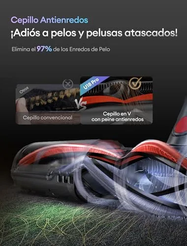 Ultenic ▫️ U18Pro Aspirador sem fio 55 kPa/80 min, sistema multiciclónico 5