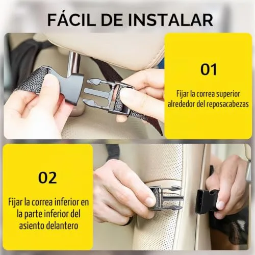 KIRZAX ▫️ Suporte para tablet para encosto de cabeça do carro, bolsa porta-tablet para carro – Acessório de viagem, para tablets infantis/tablets/telemóveis (4,7-13 polegadas), espaço de arrumação para pequenos objetos e copos 6