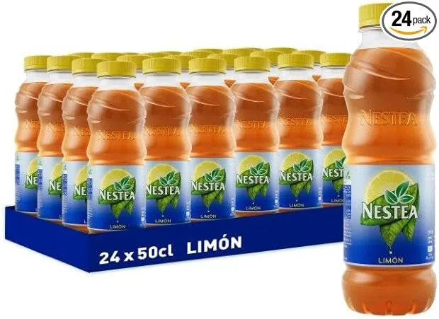 corporacion economica damm,s.a. ▫️ Nestea Chá com Sabor a Limão, 50 cl x 24 unidades | Bebida Refrescante