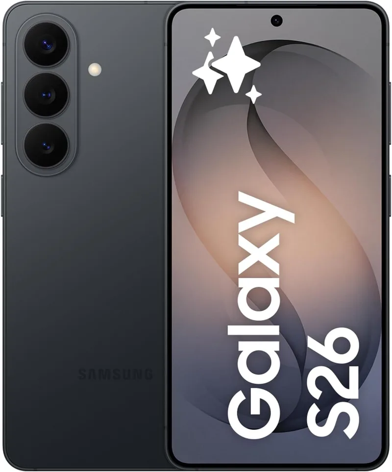 Samsung ▫️ Galaxy S26, 512 GB, telemóvel com Galaxy AI, câmara de 50 MP, 12 GB de RAM, bateria de 4300 mAh, garantia do fabricante de 3 anos + 1 ano extra, cor preta (versão em inglês)