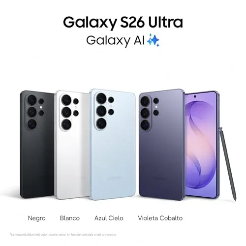 Samsung ▫️ Galaxy S26 Ultra, 1 TB, smartphone com Galaxy AI, câmara de 200 MP, 16 GB de RAM, bateria de 5000 mAh, garantia do fabricante de 3 anos + 1 ano extra, cor preta (versão espanhola) 2