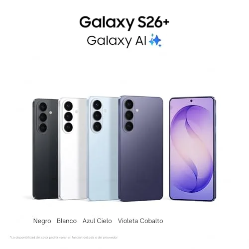 Samsung ▫️ Galaxy S26+ 512 GB, telemóvel com Galaxy AI, câmara de 50 MP, 12 GB de RAM, bateria de 4900 mAh, garantia do fabricante de 3 anos + 1 ano extra, cor branca (versão espanhola) 2