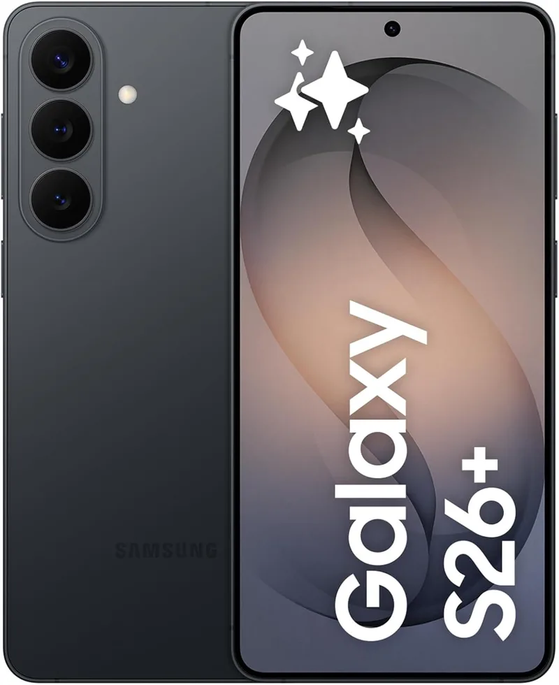 Samsung ▫️ Galaxy S26+ 512GB, Telemóvel com Galaxy AI, Câmara de 50MP, 12GB de RAM, Bateria de 4900mAh, 3 anos + 1 ano de Garantia Extra do Fabricante, Preto (Versão em Inglês)