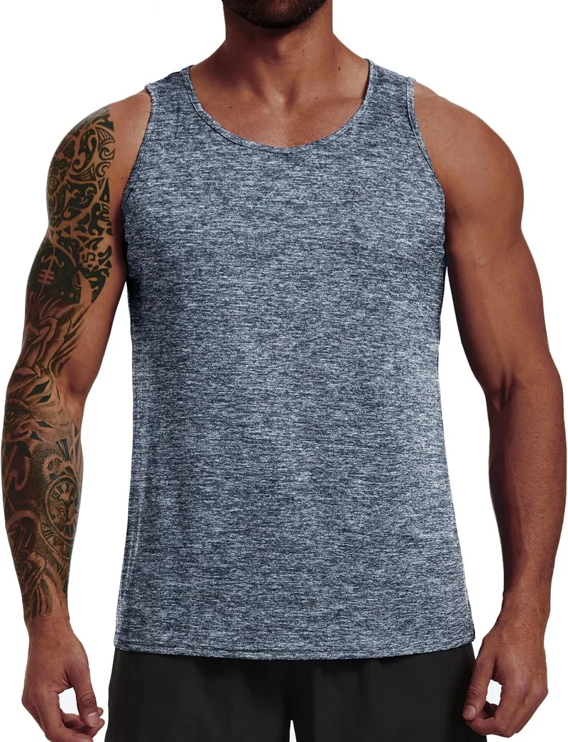 Wayleb ▫️ Camisola de alças para homem, ginásio, corrida, fitness, colete sem mangas, secagem rápida, treino desportivo, tamanhos S-3XL