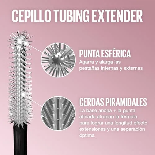 MAYBELLINE ▫️ New York, Lash Sensational Sky Tubes, Cílios definidos e comprimento extremo, longa duração e fórmula resistente, com manteiga de karité e óleo de rícino, Very Black | Rímel com efeito Tubes, definição e comprimento extremo, com manteiga de karité e óleo de rícino, Very Black 5
