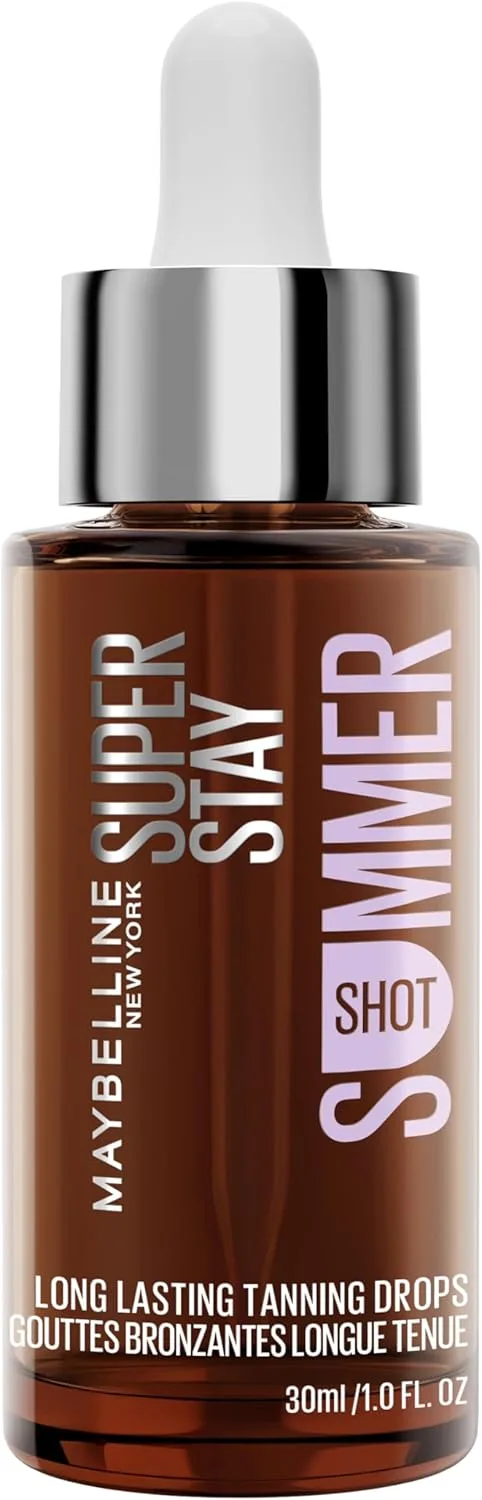 MAYBELLINE ▫️ New York Gotas de Bronzeador Superstay Summer Shot, Bronzeado Modulável, Longa Duração 96H, Resultado Natural e Uniforme