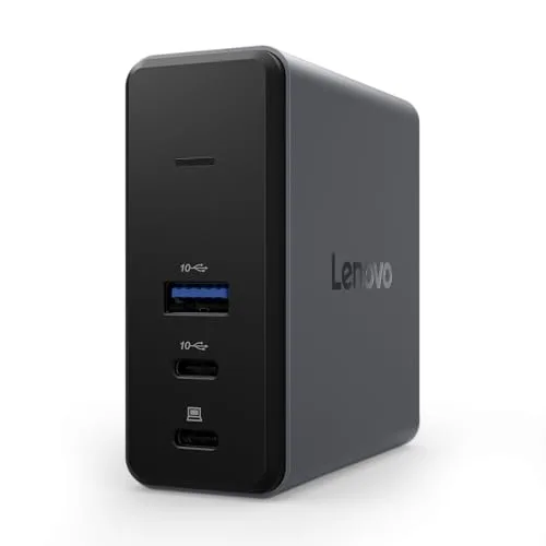 Lenovo ▫️ Dock GAN (1 x HDMI 2.1, 1 x Leitor de cartões TF, Módulo GAN integrado de 65 W, 1 x USB-A, 1 x USB-C, 1 x Carregamento USB-C para NB) - Cor: cinzento 5