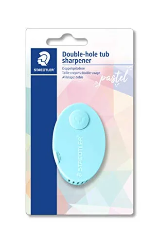 STAEDTLER ▫️ 512 PS2 BKPA - Afia-lápis de dois orifícios com compartimento para as aparas. (Embalagem de 2) 2