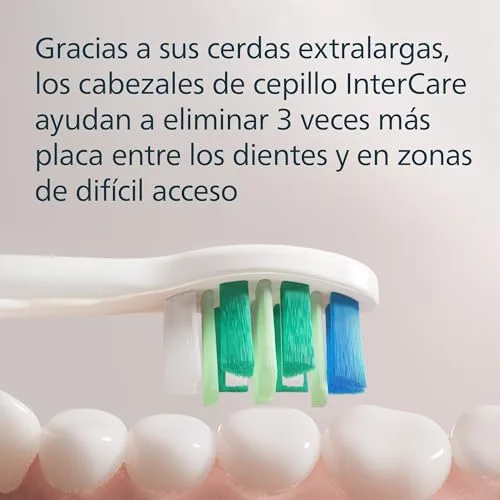 PHILIPS ▫️ Sonicare InterCare - Cabeças de substituição originais para escova de dentes elétrica, brancas, embalagem de 4, HX9004/87 3