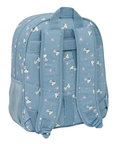 Safta ▫️ SNOOPY - Mochila escolar para menino, mochila infantil, adaptável a carrinho, ideal para crianças em idade escolar, confortável e versátil, qualidade e resistência, 32 x 12 x 38 cm 2
