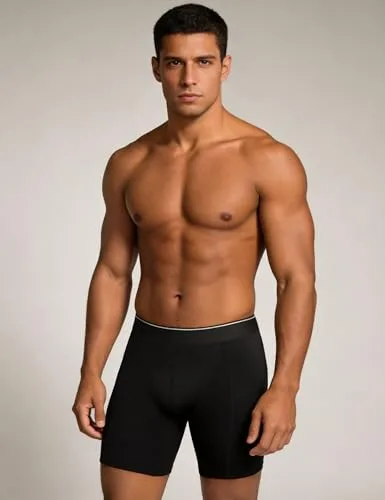 Uniexcosm ▫️ Cuecas Boxer de Algodão para Homem - Roupa Interior Masculina, Boxer Brief para Homem, Embalagem, Respiráveis, Suaves e Elásticas, Sustentáveis 3