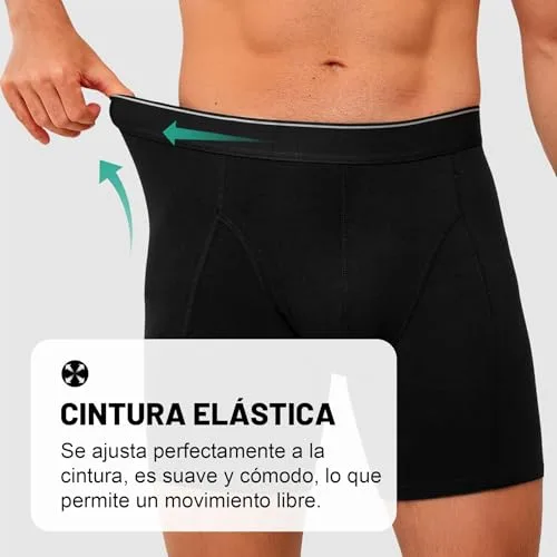 Uniexcosm ▫️ Cuecas Boxer de Algodão para Homem - Roupa Interior Masculina, Boxer Brief para Homem, Embalagem, Respiráveis, Suaves e Elásticas, Sustentáveis 5
