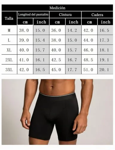 Uniexcosm ▫️ Cuecas Boxer de Algodão para Homem - Roupa Interior Masculina, Boxer Brief para Homem, Embalagem, Respiráveis, Suaves e Elásticas, Sustentáveis 6
