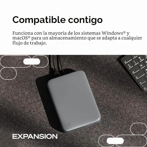 Seagate ▫️ Disco rígido de secretária Expansion de 4 TB | USB-C (STNP4000400) 7