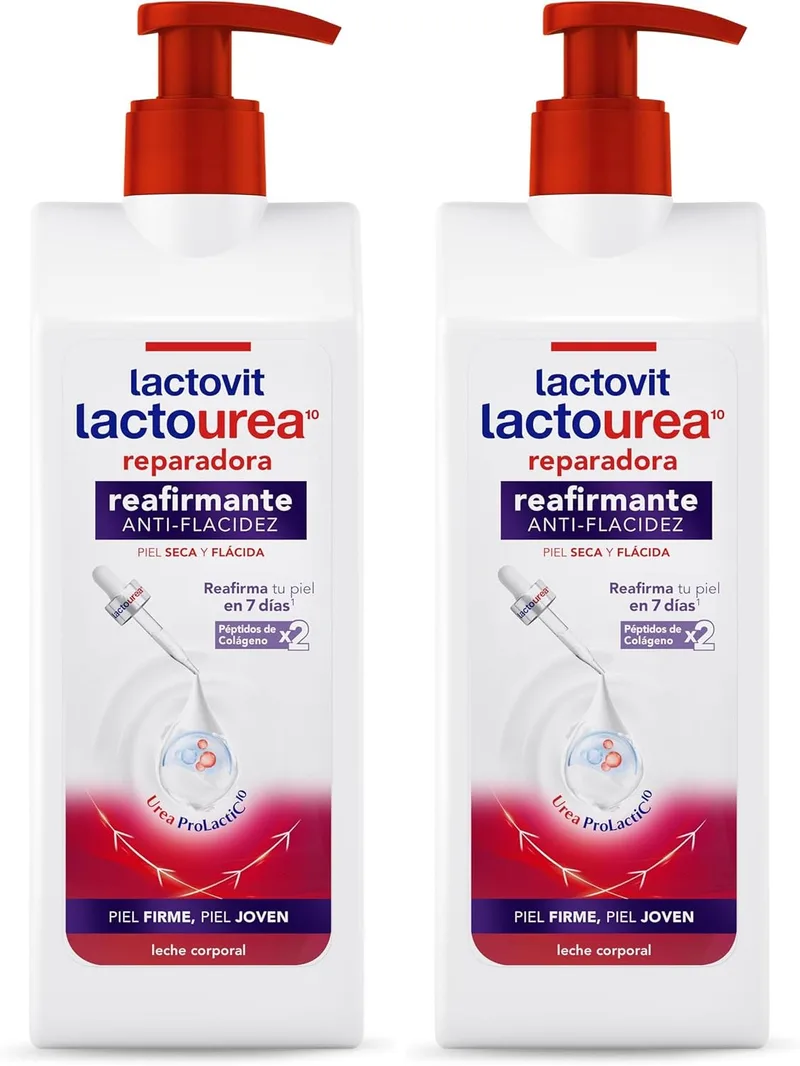 Lactovit ▫️ Leite Corporal Reafirmante Lactourea 400 ml – Repara e reafirma a pele seca e flácida – Com ureia ProLactic10 e péptidos de colagénio – Pele mais firme em 7 dias – Aprovado por dermatologistas