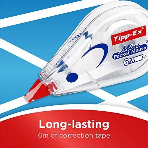 Tipp-Ex ▫️ Mini Pocket Mouse Fitas Corretoras - Corretor para canetas esferográficas - 6 m x 5 mm Blister de 3 (Embalagem de 3) 2