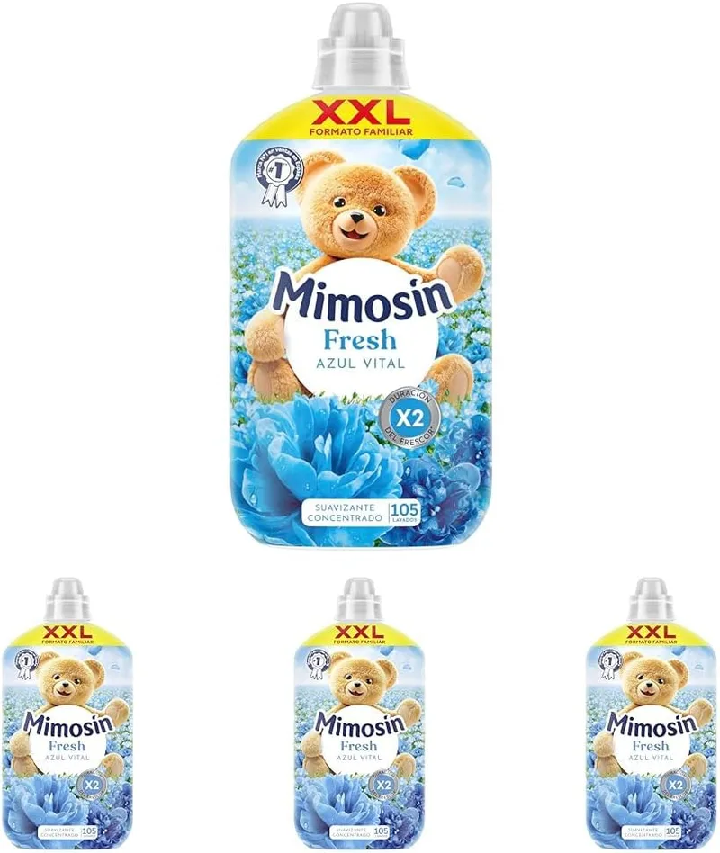 Mimosín ▫️ Amaciador Mimosin Vital Blue Concentrado 105 Lavagens (Embalagem de 4)