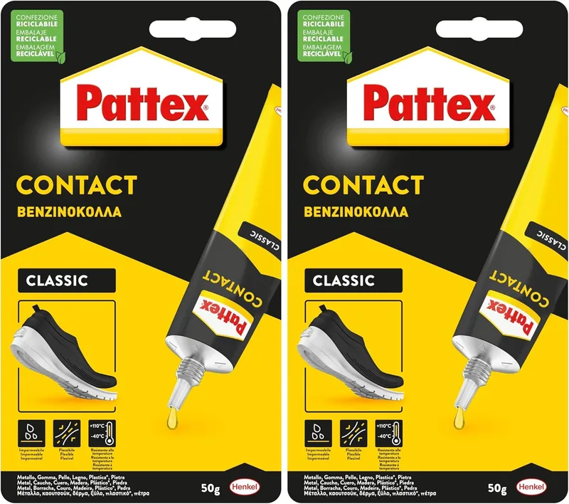 Pattex ▫️ 1413914 Cola de contacto universal instantânea multiusos, à prova de água, transparente, 30 g (Embalagem de 2)