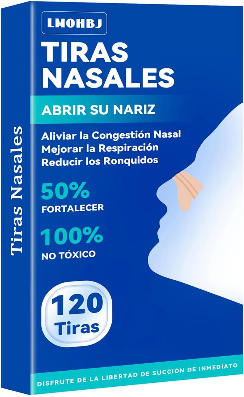 LMOHBJ ▫️ 120 unidades de tiras nasais anti-ronco, tiras nasais, adesivos nasais para prevenir o ronco, anti-ronco para dormir, melhorar a respiração e o sono melhorando o fluxo de ar (castanho)