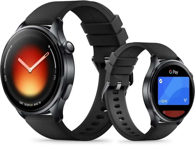 XIAOMI ▫️ Watch 5 Smartwatch, Google Wear OS, pagamentos NFC, IA com Gemini, ecrã de 1,54", autonomia da bateria até 6 dias, GPS e monitorização da forma física, controlo por gestos, 47 mm, Bluetooth, preto