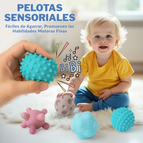 365 TIENDA ▫️ Brinquedo Montessori para 1 ano – Conjunto de 22 peças sensoriais em silicone macio para empilhar e encaixar – Educativo e seguro – Presente ideal para bebés Montessori dos 6 aos 12 meses 3