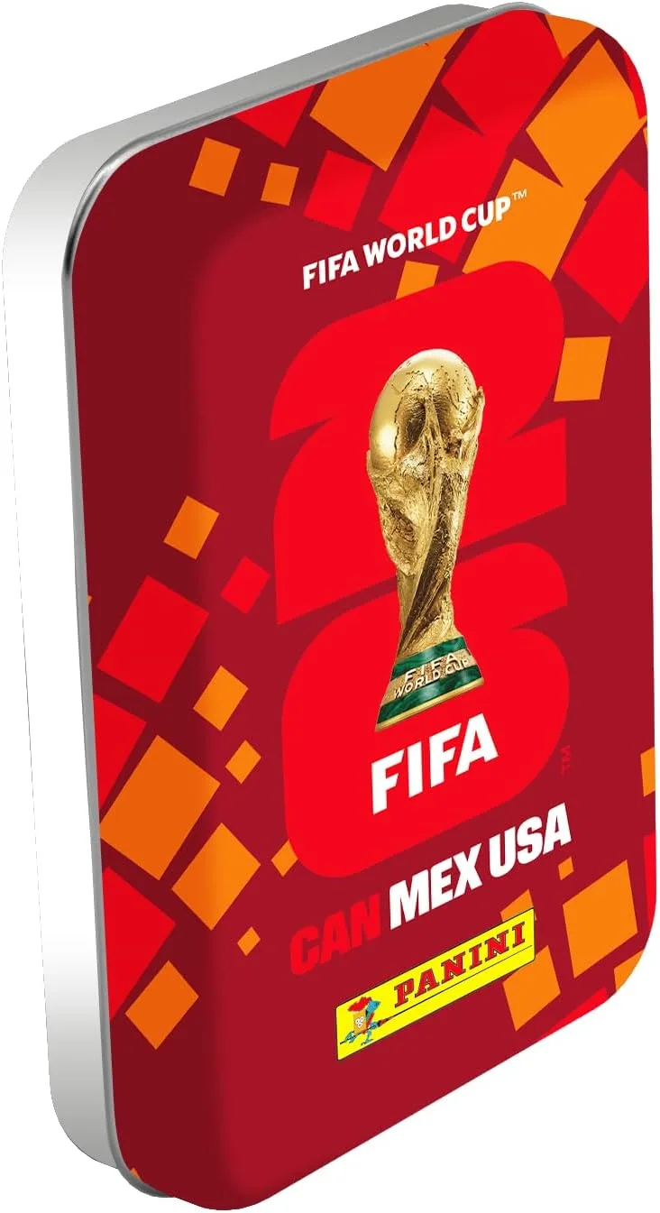 Panini ▫️ Copa do Mundo da FIFA 2026 - Caixa metálica com 8 cartões