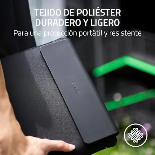 Razer ▫️ Capa para portátil de 16" com carregamento sem fios - Duas zonas compatíveis com MagSafe para o telemóvel e os auscultadores - Carregamento rápido até 15 W - Interior almofadado | Preto 6