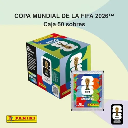 Panini ▫️ Copa do Mundo da FIFA 2026 Coleção Oficial de Cromos Caixa de 50 pacotes - Cromos do Mundial 2026 - Coleção Oficial 4