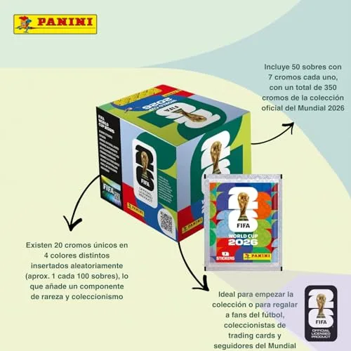 Panini ▫️ Copa do Mundo da FIFA 2026 Coleção Oficial de Cromos Caixa de 50 pacotes - Cromos do Mundial 2026 - Coleção Oficial 5