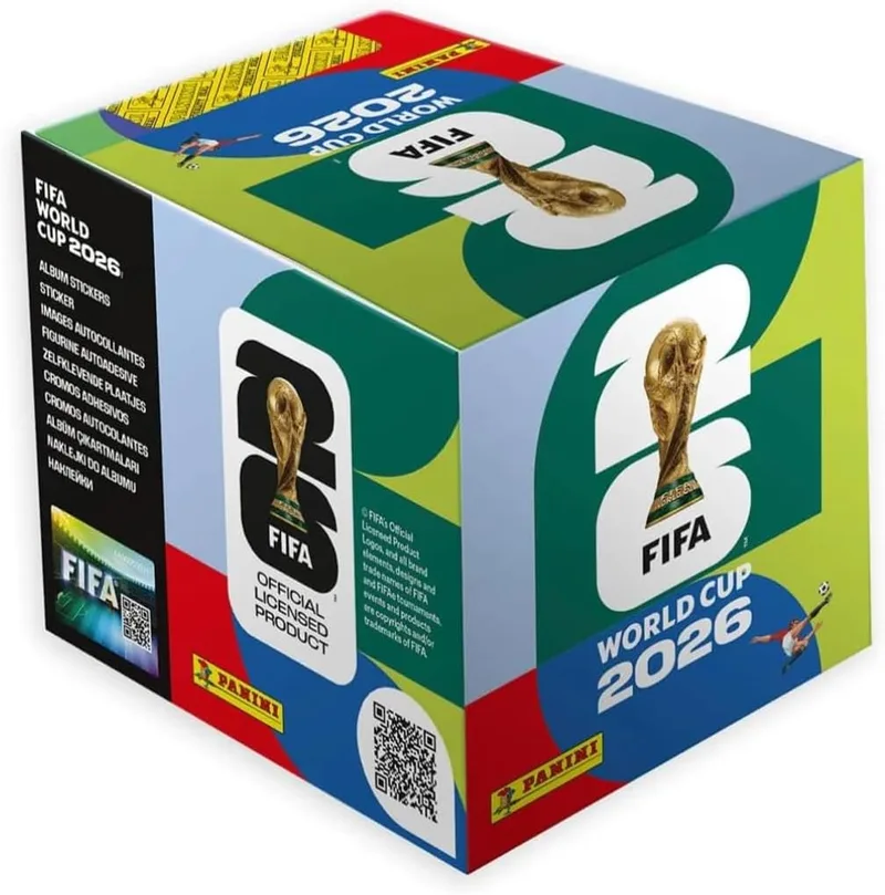 Panini ▫️ Copa do Mundo da FIFA 2026 Coleção Oficial de Cromos Caixa com 50 pacotes - Cromos da Copa do Mundo 2026 - Coleção Oficial