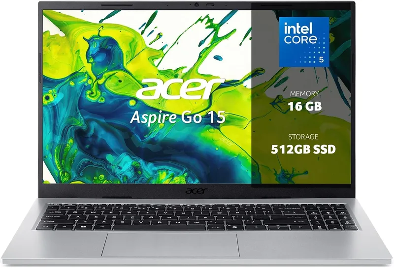Acer ▫️ Aspire Go 15, Portátil de 15,6", Full HD, Core 5, 16 GB de RAM, SSD de 512 GB