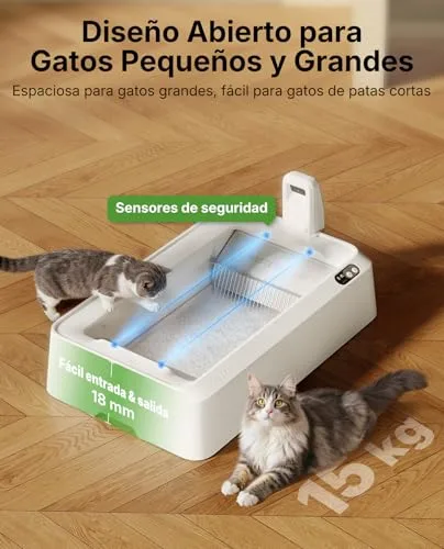 PETKIT ▫️ PUROBOT Crystal Duo Caixa de Areia Autolimpante para Gatos, Câmara com IA, Caixa de Areia Autolimpante para Gatos, Limpeza Bidirecional, Bandeja Substituível, Monitorização da Saúde, Eliminação de Odores 4