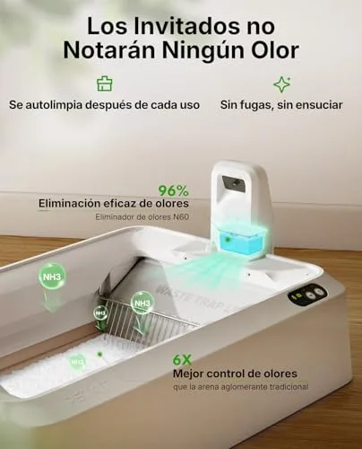 PETKIT ▫️ PUROBOT Crystal Duo Caixa de Areia Autolimpante para Gatos, Câmara com IA, Caixa de Areia Autolimpante para Gatos, Limpeza Bidirecional, Bandeja Substituível, Monitorização da Saúde, Eliminação de Odores 6