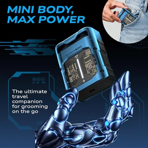 BARBERBOSS ▫️ Máquina de barbear rotativa de bolso para homem, máquina de barbear elétrica compacta, mini-máquina de barbear rotativa portátil para homem, QR-2721 4