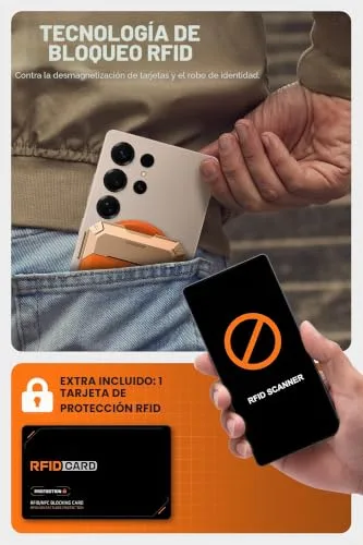 SUPCASE ▫️ MagSafe Carteira Magnética para Homem [Bloqueio RFID][Capacidade para 5 cartões][Suporte ajustável][Com anel magnético] Tripé para Samsung Galaxy S25/24, iPhone 17/16/15/14 e Google Pixel 10 (Coral) 7